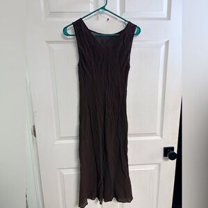 Gorgeous Sheer Brown Slip Sleeveless Philosophy di Alberta Dress